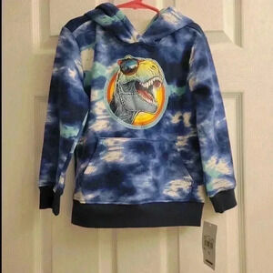 🦖 NWT Tie Dye Dinosaur in Shades Hoodie - Matching Mask! Size 5. Garanimals!